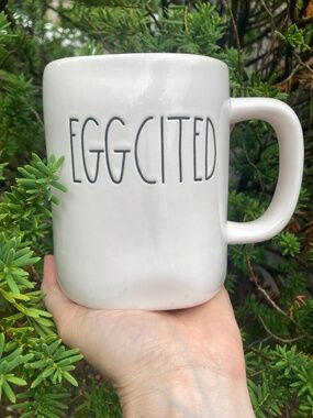 Rae Dunn "Eggcited" Mug